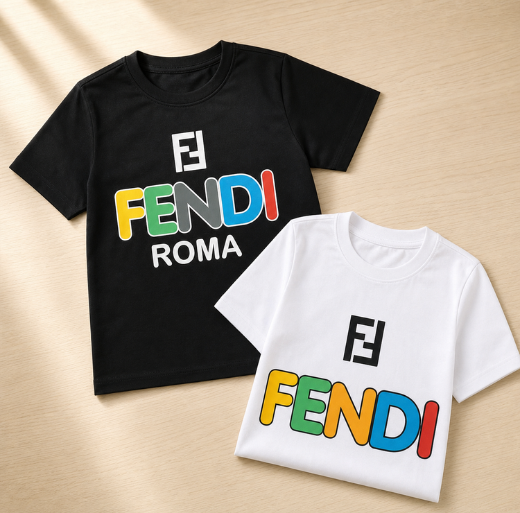 تیشرت پسرانه طرح FENDI فندی جنس پنبه